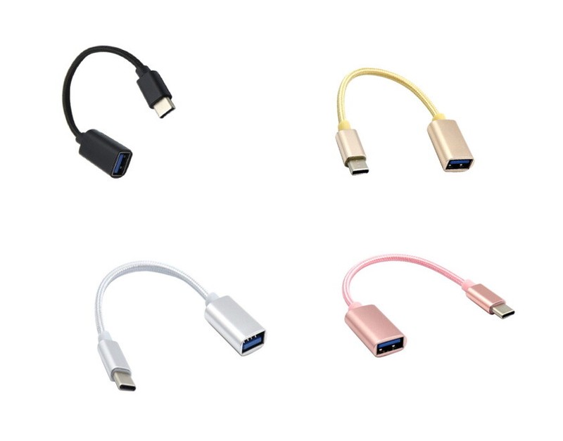 New Braided USB 3.1 Type C Male to USB 2.0 Type A Female OTG Data Adapter Cable gallery
