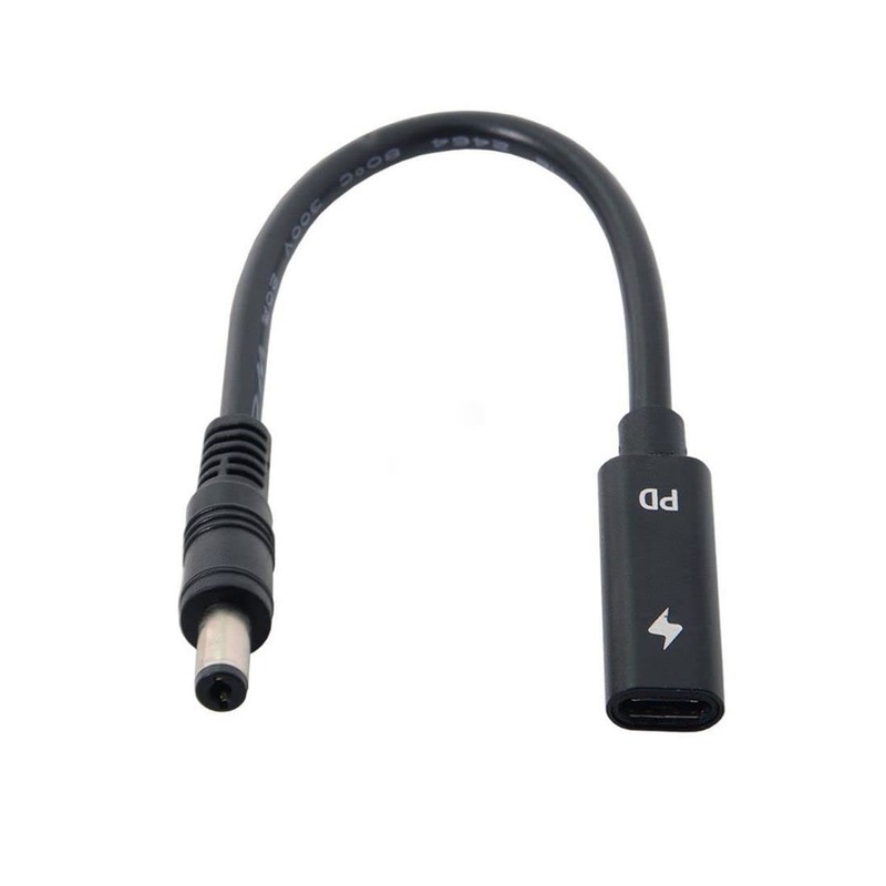 USB C to DC 20V 5.5×2.1mm PD 65W Charge Cable Type-C Female Input to DC Outpu…