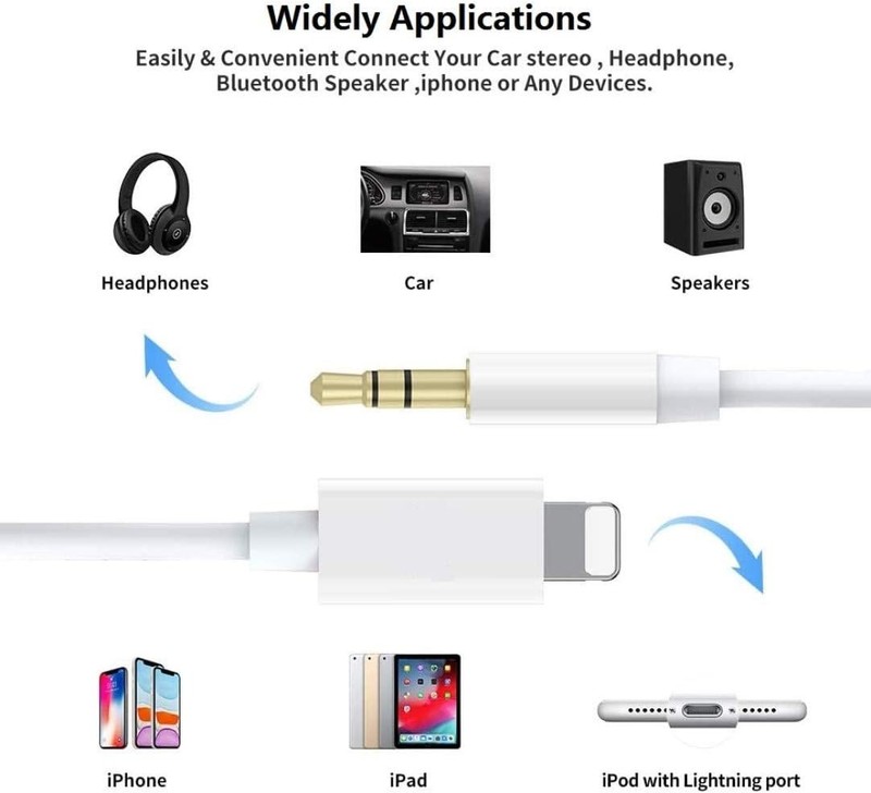 [Apple MFi Certified] Aux Cord for iPhone, Lightning to 3.5 mm Headphone Jack Ad gallery