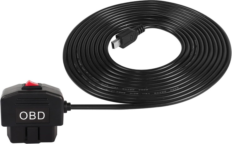 OBD Power Cable for Dash Cam,Mini USB OBD2 Power Cable Adapter Hardwire Charger