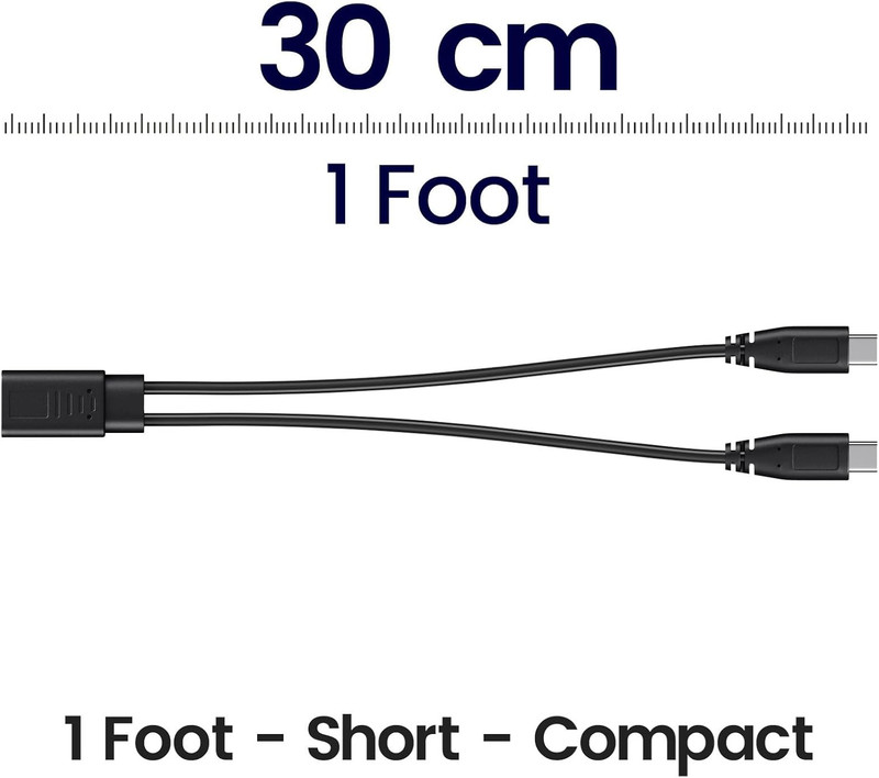 2 in 1 Type C Splitter Charging Cable Female to Dual Male Adapter gallery