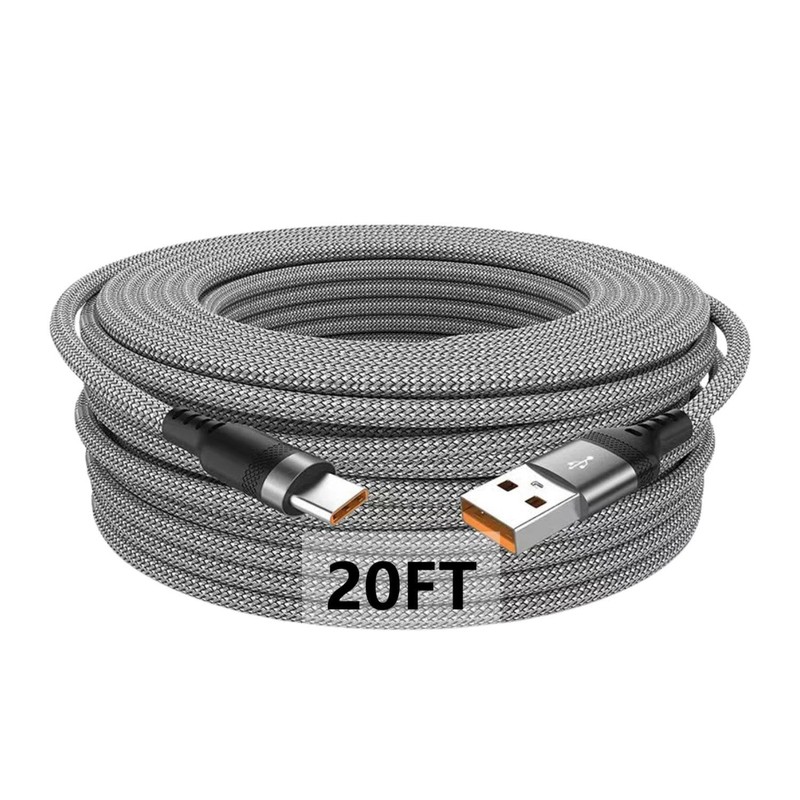 20FT USB C Cable, USB A to USB C 3A Fast Charger Cord, Extra Long Type C Char…