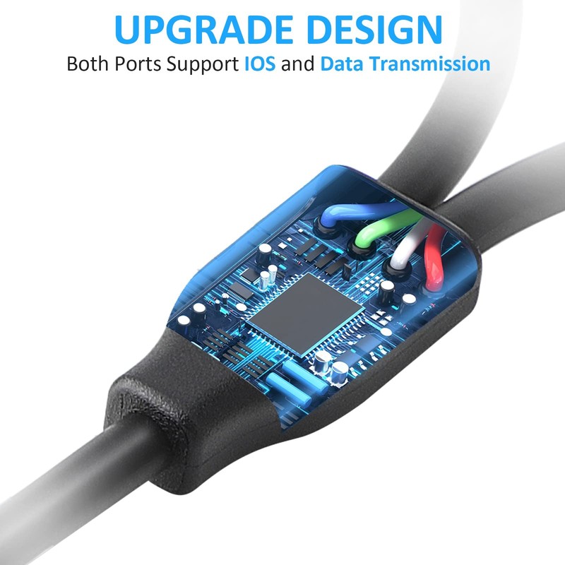 USB Splitter Y Cable, USB 2.0 Splitter 1 Male to 2 Female Extension Cord Adap... gallery