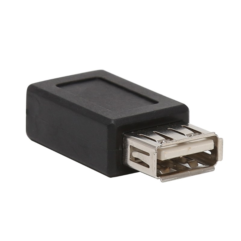 USB 2.0 Type A to Mini USB 5-Pin Type B Female/Female Adapter - 2 Pack, Black gallery