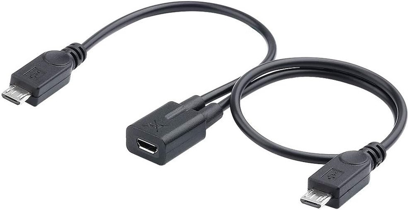 Micro USB Female to 2 Micro USB Male Splitter Cable