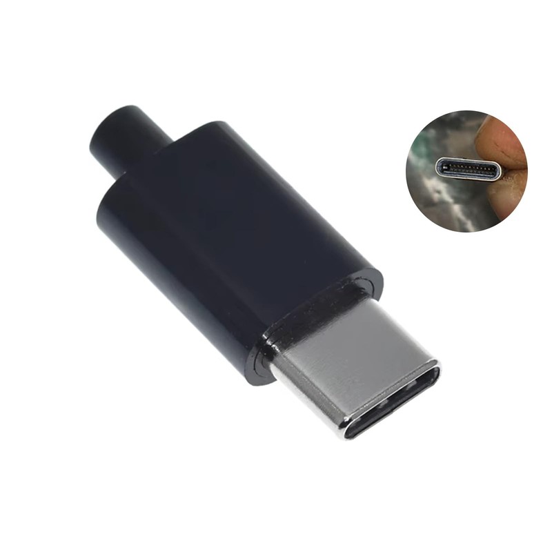 20 Set USB-Connector Kit DIY, 24 Pin USB 3.1 -Plug with PCB Board and Housing... gallery