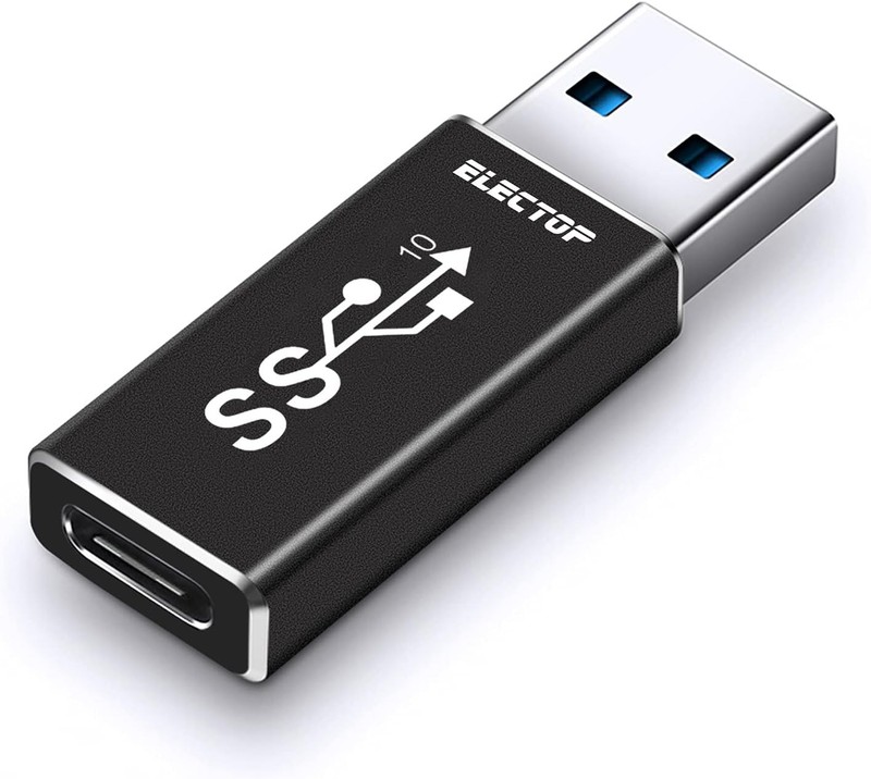 ELECTOP Double Sides 10Gbps, USB 3.1 GEN 2 Male to Type-C Female Black