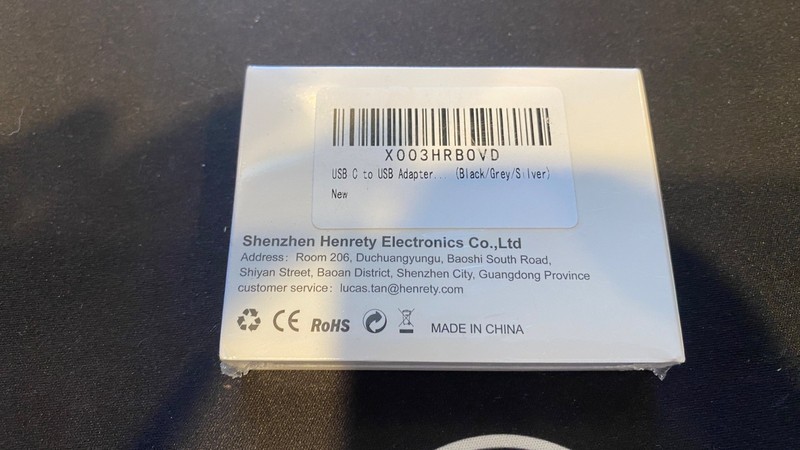 Lot of 13 Henrety USB C Female to USB A Male Adapter Grey & Black gallery