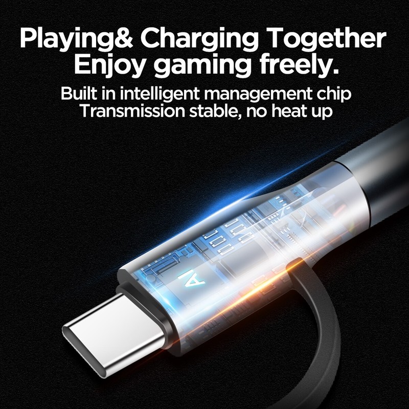 2in1 Coiled USB-C/8 Pin Cable Charger For iPhone 16 15 14 13 Samsung S24 S23 S22 gallery