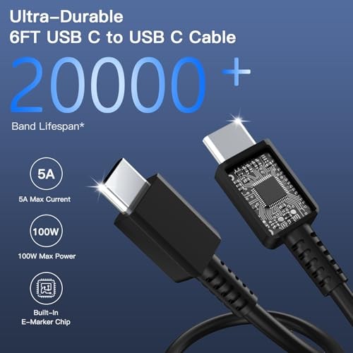 Type C Charger Fast Charging 2Pack USB C Super Fast Charger Block with 45_6FT gallery