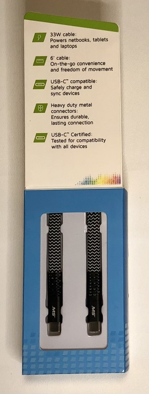MobileSpec MBS06350 6 ft. 33W Heavy Duty USB-C Charge Cable NEW gallery