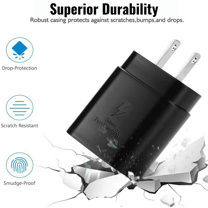 25W Fast PD Charger Cube For Samsung Galaxy S10 S20 S21 S22 USB C Type C Cable gallery