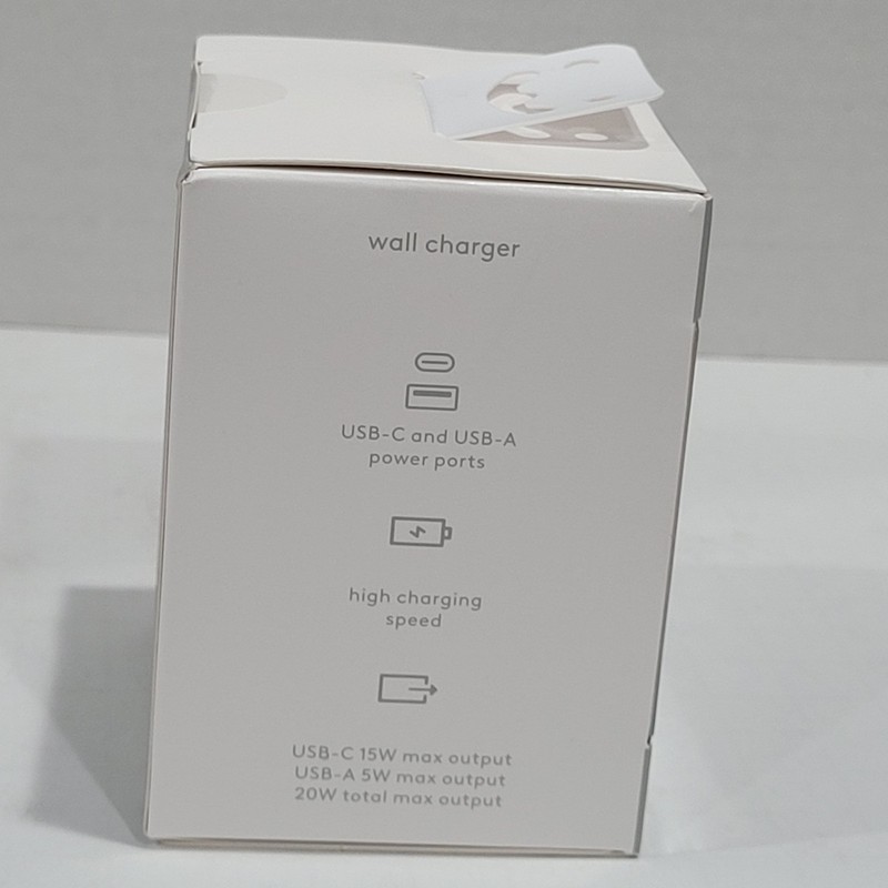 12pk heyday 2-Port 15W USB-A and USB-C Wall Charger Peach Color New gallery