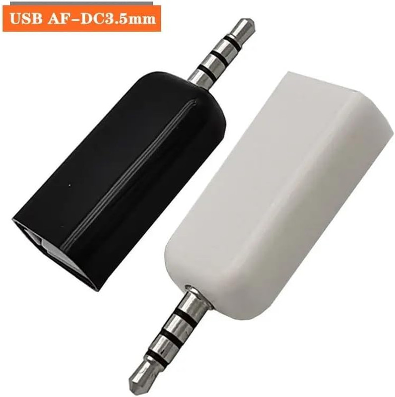 Thrtrht 2 Pack AUX to 3.5Mm Audio Adapter - USB a Female to Male Converter for U gallery