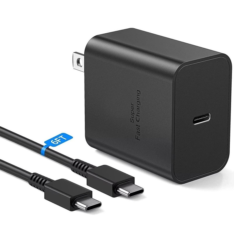 6FT USB-C Cable & 45W Wall Charger For Samsung Galaxy S21 S22 S23 S24 Note20