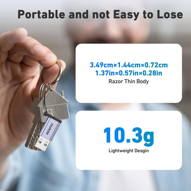 10Gbps USB Type-A to USB-C Adapter2 Pack, Male to Female Supporting 5V 3A Cha... gallery