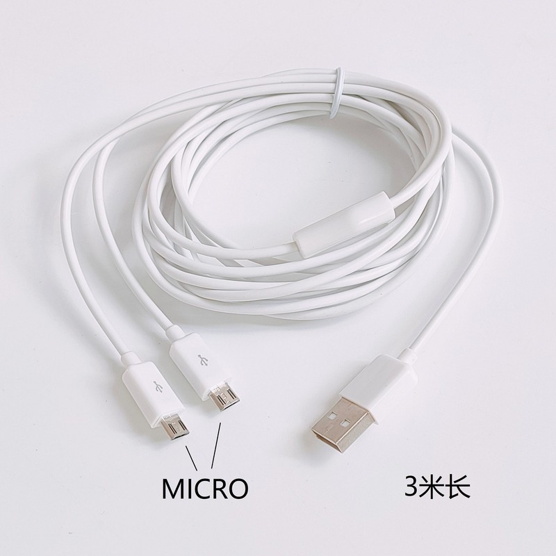 3.2/6.4/10FT (1/2/3M) USB to 2 Micro USB Male Splitter Y Andorid Charging Cable gallery
