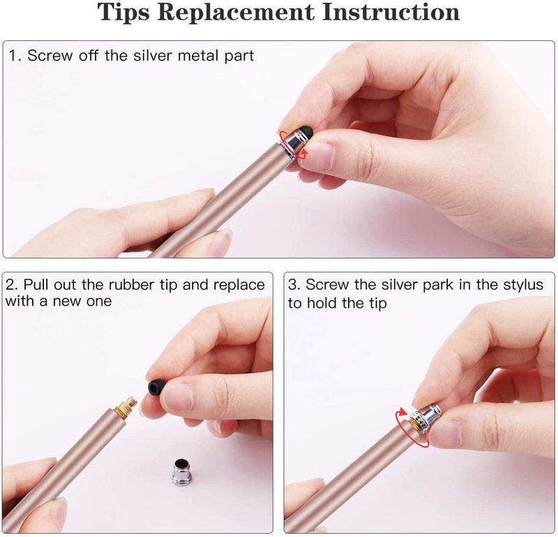 Pink Stylus Touch Screen Pen Fiber Tip Aluminum Lightweight for Phones gallery