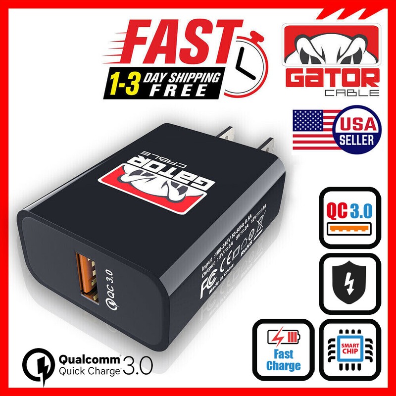 USB 3.0 Wall Home Charger Adapter Power Plug QC Qualcomm Fast Quick Charge 18W gallery