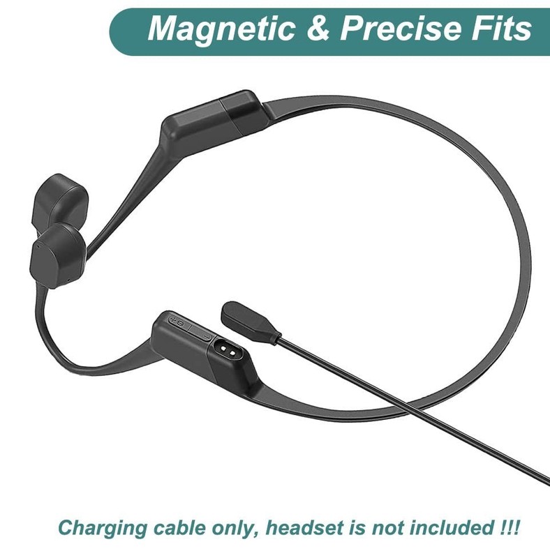 Fast Charging Magnetic USB Cable for Shokz Headphones – 1m Length Black gallery