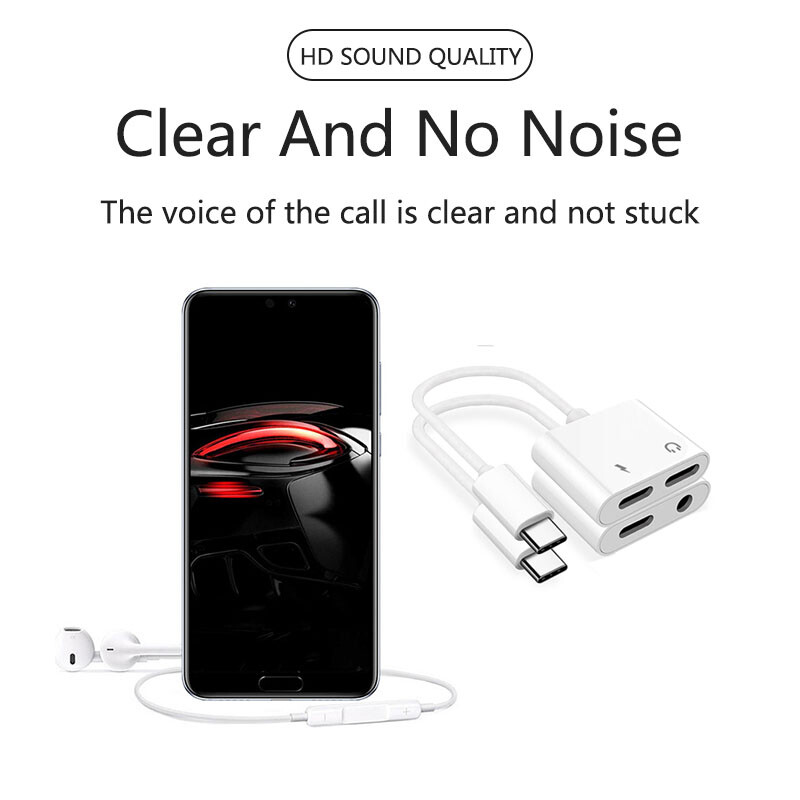 USB Type-C USB-C to 3.5mm Headphone Audio Jack Cable Adapter Charging/Call/Music