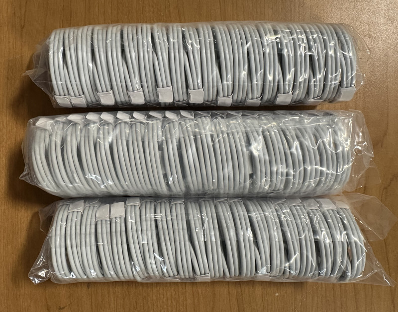 USB-C to L Cable For iPhone 6 7 8 X 11 12 13 14 Pro Max 3-Ft LOT OF 100 gallery