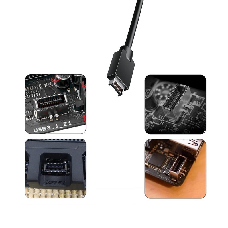 USB 3.1 Type C Extension Cable 50cm Type E to USB C Connector PCIe Bracket gallery