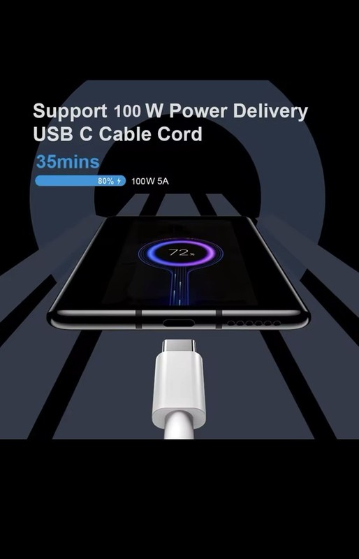 USB C to USB C | Type C-Cable 2Pk 100W Fast Charging 2Pk 100W 5A 6feet/2M 2Pk gallery