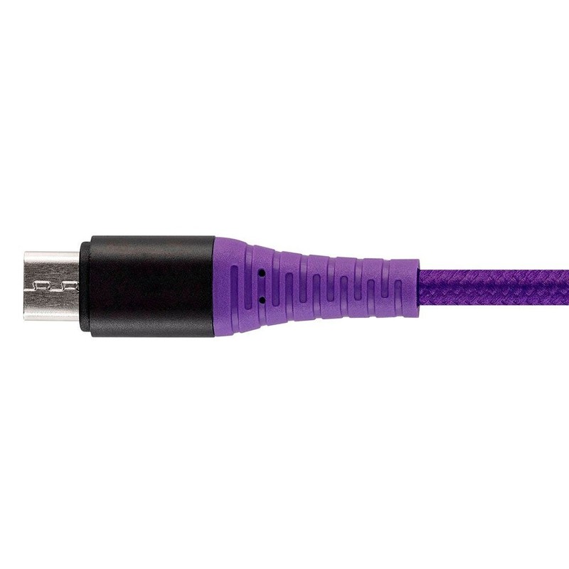 3FT USB Micro B to Type A Sync Data Charge Cable Reinforced Braided Cord Purple gallery