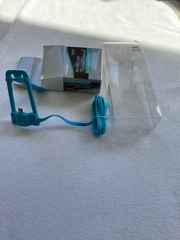 PowerXcel Micro USB Tripod Stand w/Charge/Sync Cable for Android,Baby Blue