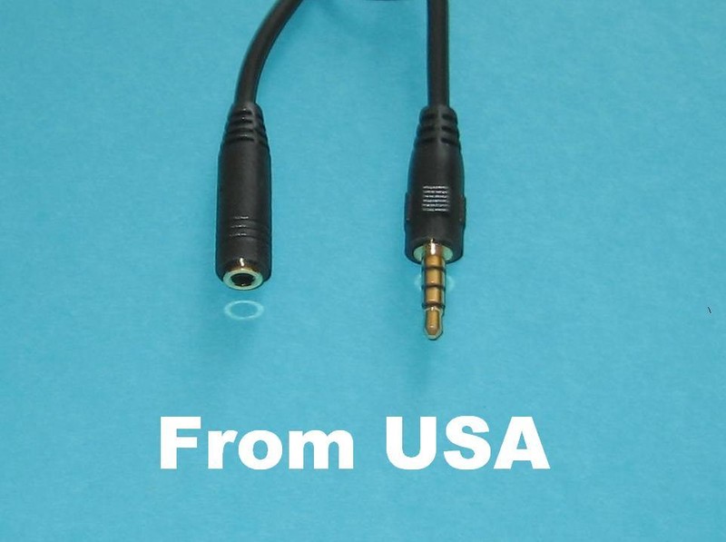 2 PCS 6 inches Gold 3.5mm (1/8″) Stereo TRRS 4-Pole Male to Female Cable US Ship
