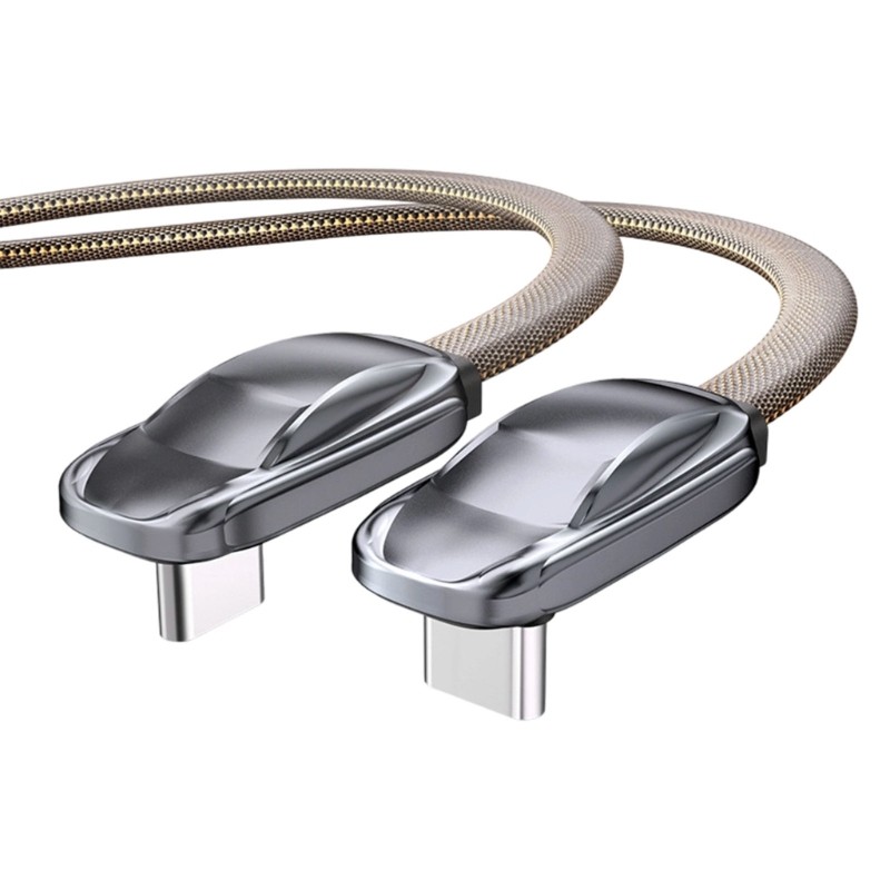 Heavy Duty 240W Charging Cord L Shaped Head For Quick Power &480mbps Data