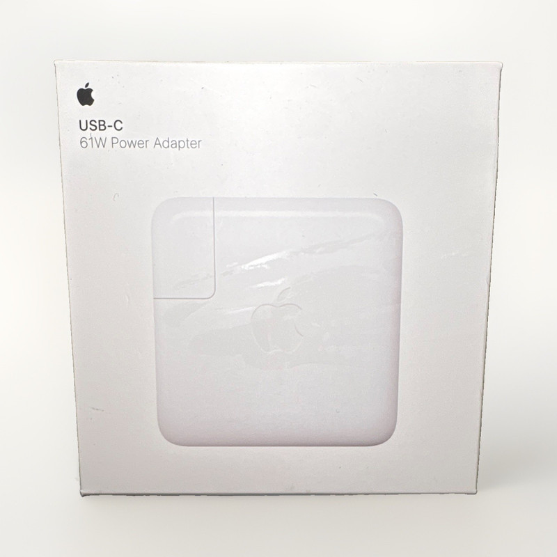 Apple 61W USB-C Power Adapter, White, 1-Port, For Apple, Power Adapter Included