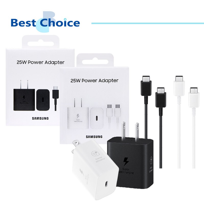 【New】Original Samsung Official 25W PD Power Adapter with USB C Cable / EP-T2510