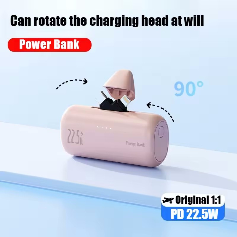 22.5W 5000mAh Charger Mini Power Bank Battery Pack For iPhone 17 16 15 14 12 11 gallery
