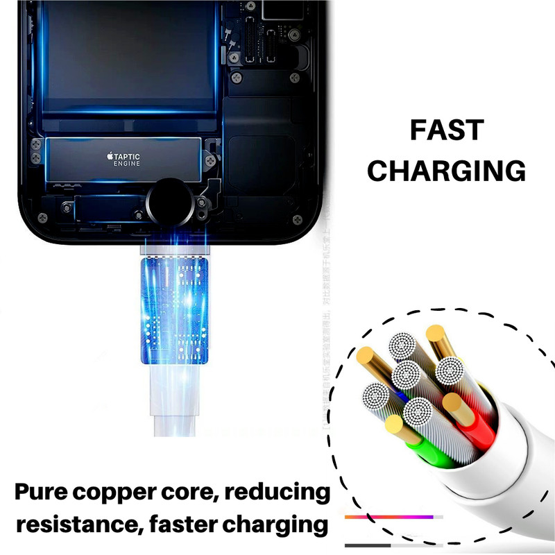 20W PD Fast Charger Cable USB-C to 8Pin For iPhone 14 13 12 11 Pro Max X XR iPad gallery
