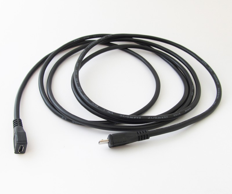 4pcs 2M/6.6ft Extension Data Cable Micro USB 5pin Male to Female Straight Cable gallery