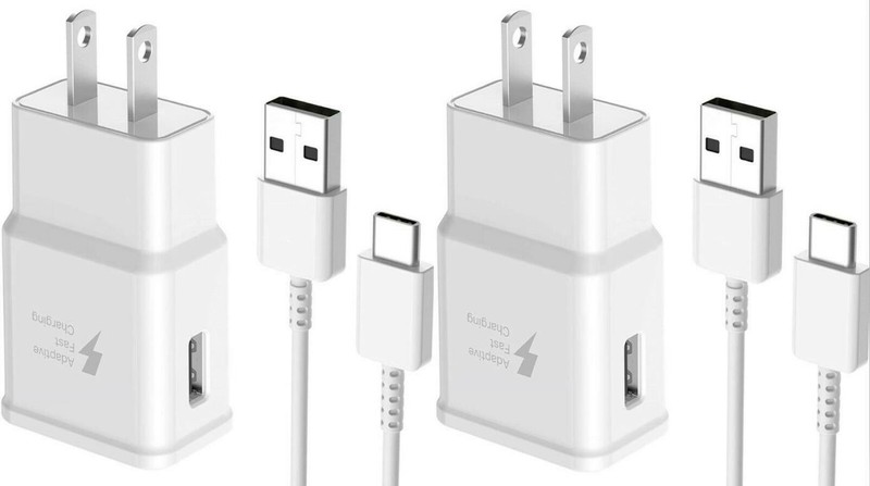 2Pack Fast Wall Charger + Type-C Cable For Samsung Galaxy A10e A12 A32 A42 A72