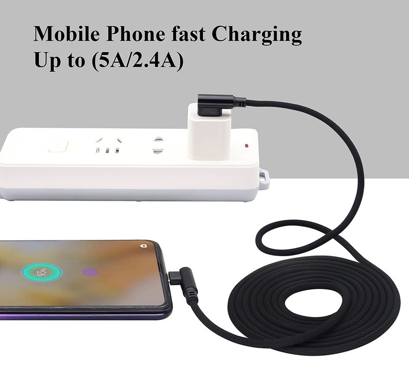 90 Degree Elbow Charging Line Android Data Cable Micro USB Cable Charging Cord gallery