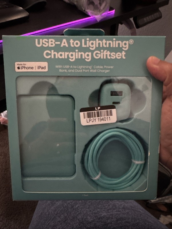 GEMS 5000mAh Power Bank Cable Wall Charger Combo