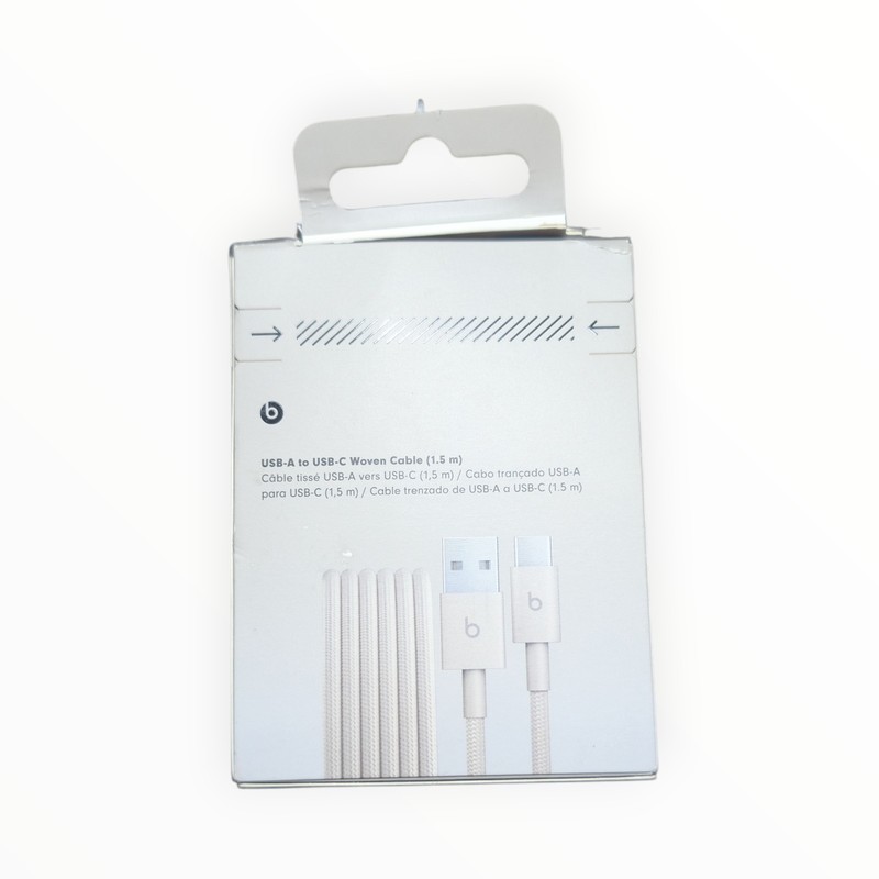 D7-Poly Beats USB-A To USB-C Cable 1.5m Fast Charge Woven - Stone ⬇️ gallery