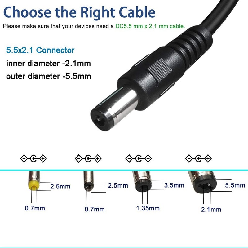 SIOCEN 3-Pack 6ft USB 2.0 Type A Male to DC 5.5 x 2.1mm DC 5V Power Barrel Pl... gallery