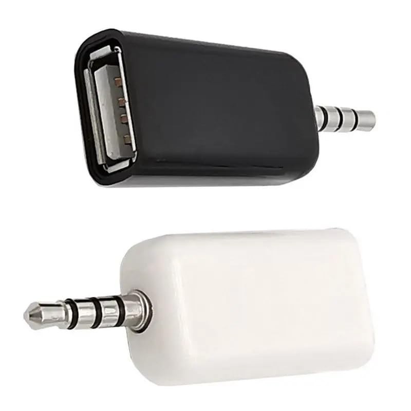 Thrtrht 2 Pack AUX to 3.5Mm Audio Adapter - USB a Female to Male Converter for U gallery