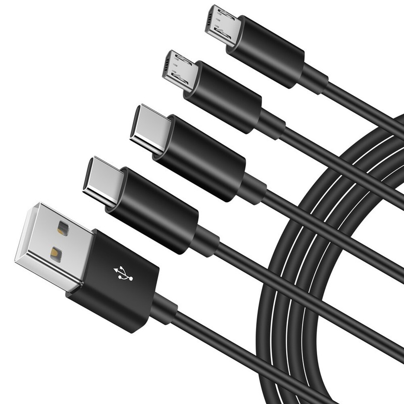 Multiple USB Charging Cable, 4 in 1 USB Charger Cable Adapter Connector
