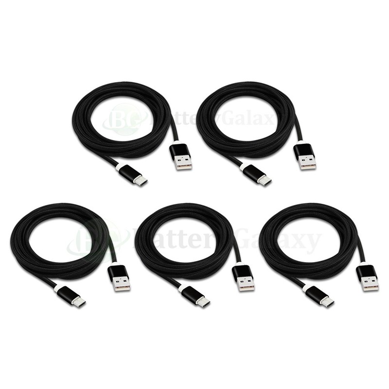 1-100 Lot USB Type C 6FT Braided Charger Data Cable Cord for Android Cell Phone gallery