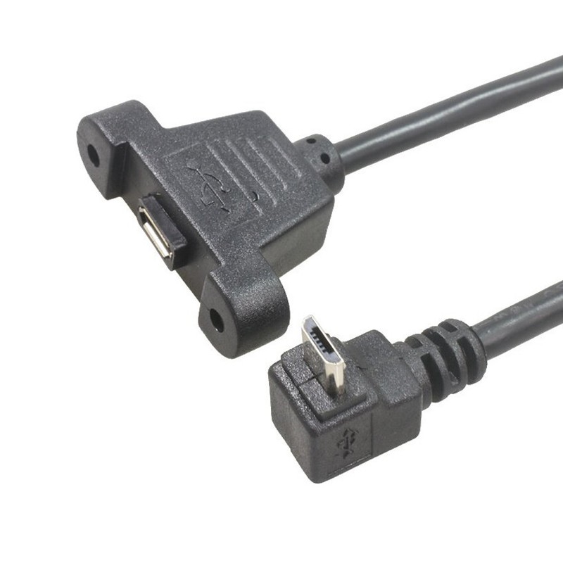 Micro USB Extension Cable With Panel Mount Female to Male Charger Lead 30cm 50cm gallery