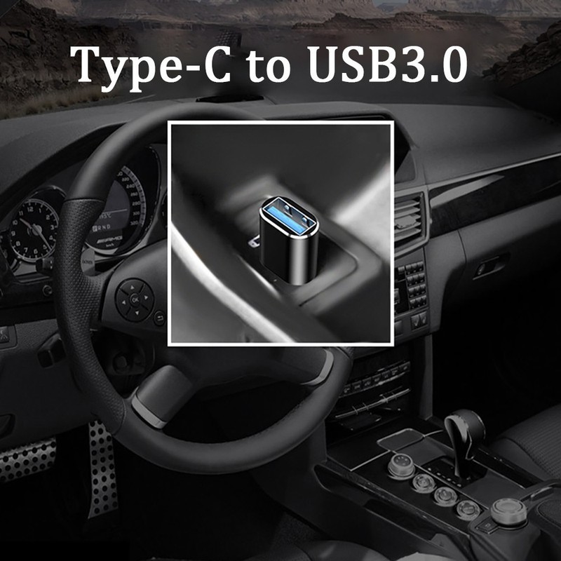 2 Piece USB-C Male to USB-A Female Converter Adapter OTG Type C Android iOS gallery