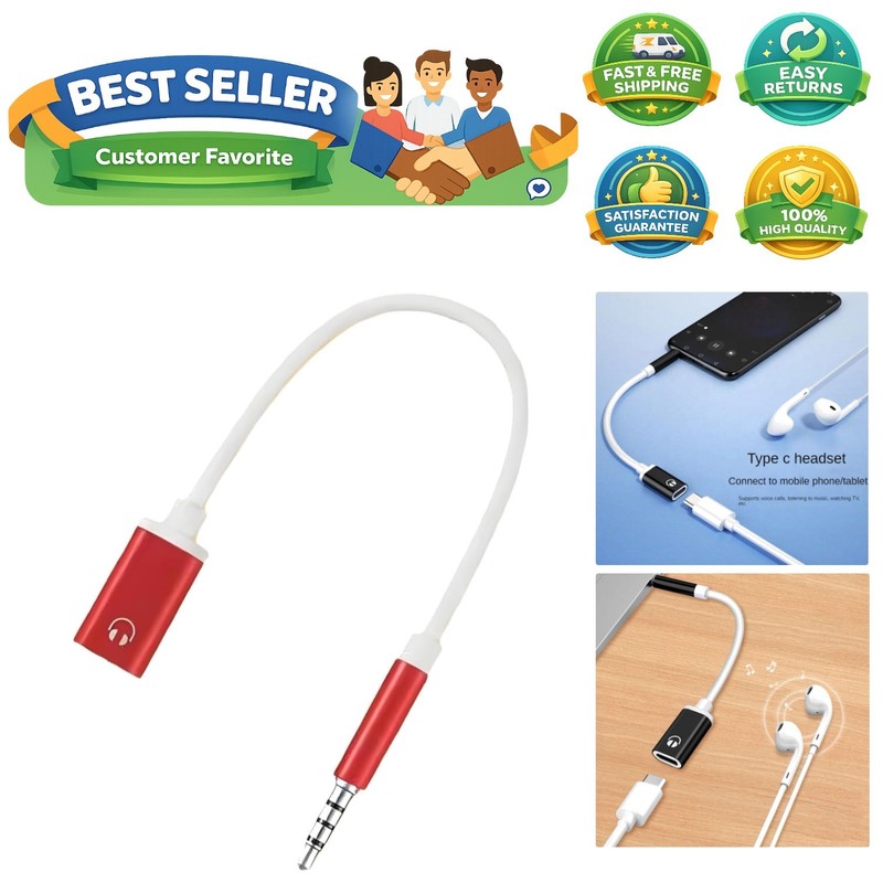 Headphone Jack Adapter, 3.5mm Male to TypeC Female Audio Cable Cord, USB C to…