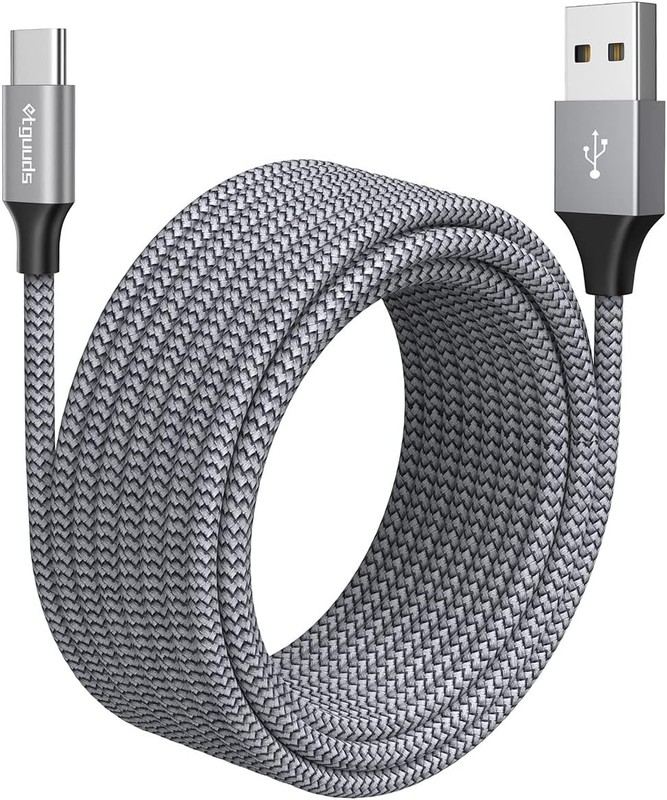 etguuds Long USB C Cable 10ft, 1-Pack, Braided USB A to USB C Charger