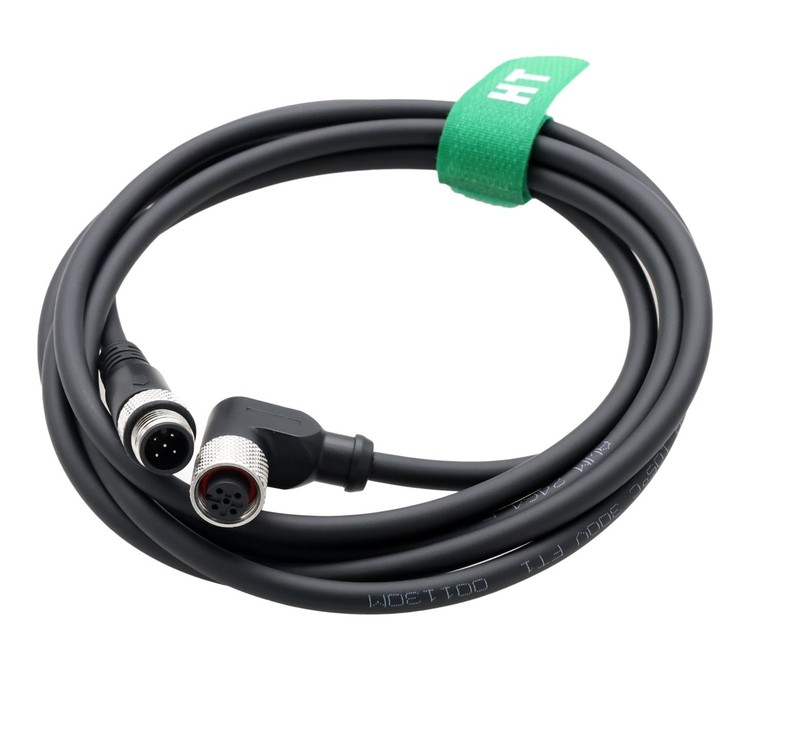 HangTon M12 5Pin Male to 5 Pin Female Right Angle Power Cable for Industrial ... gallery